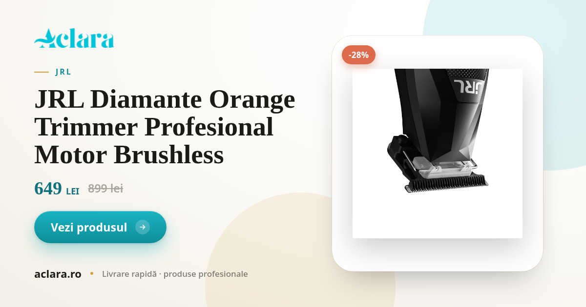 JRL Diamante Orange Trimmer Profesional Motor Brushless | Aclara