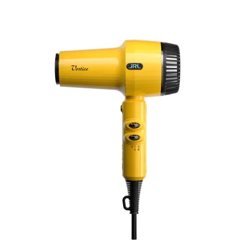 Uscător Profesional JRL Vortice Dryer Yellow 2400W – Ultra Ușor, Motor Brushless, Tehnologie Ionică
