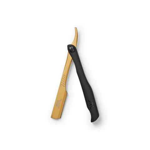 Brici Profesional JRL Magnetic Straight Edge Razor Gold – Sistem Magnetic, Mâner Carbon
