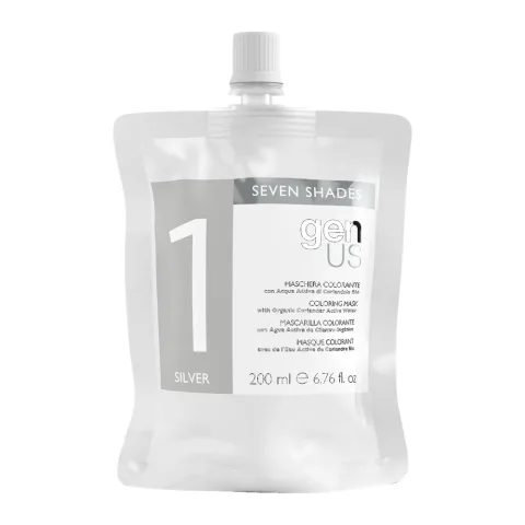 GenUs Seven Shades Silver – Masca nuantatoare pentru par cu pigmenti directi