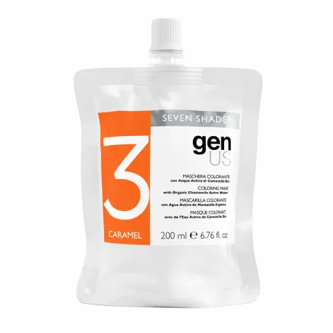 GenUs Seven Shades Caramel – Masca nuantatoare pentru par cu pigmenti directi