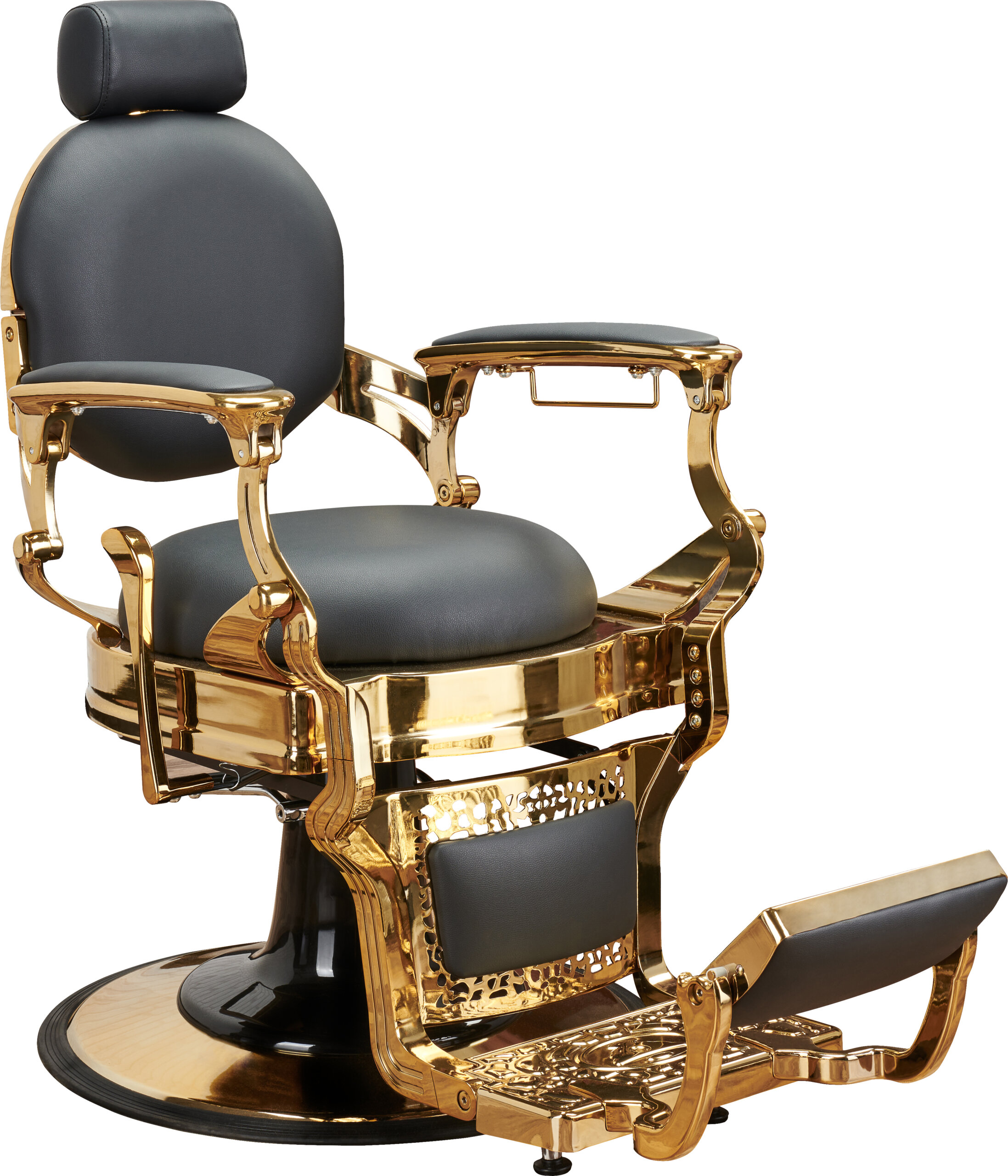 Super Salon Solomon Barber Chair Gold- scaun frizerie profesional auriu