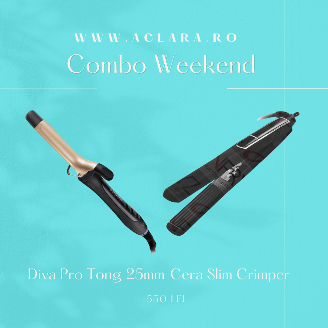 Stylist Combo Diva Pro Digital Tong 25mm plus Cera Slim Crimper