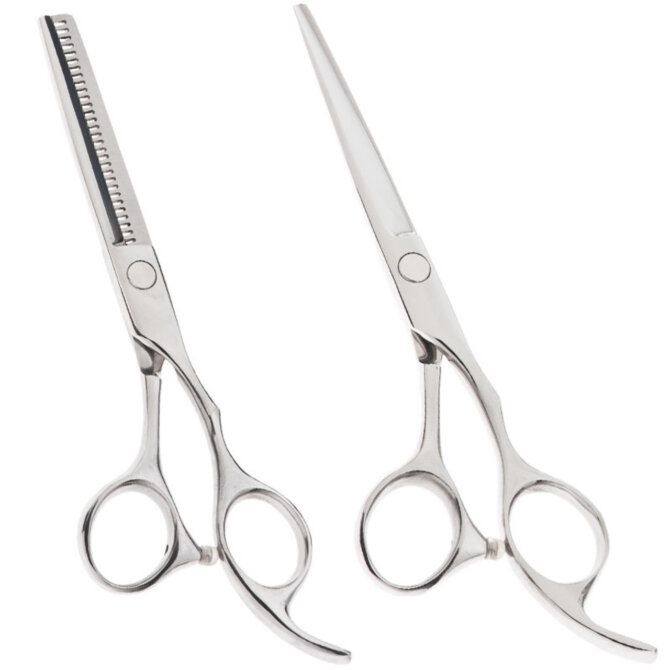 Set foarfeca de tuns si filat Dowa Academy Plus 6″ Stângaci BONUS pieptan JRL Professional  301