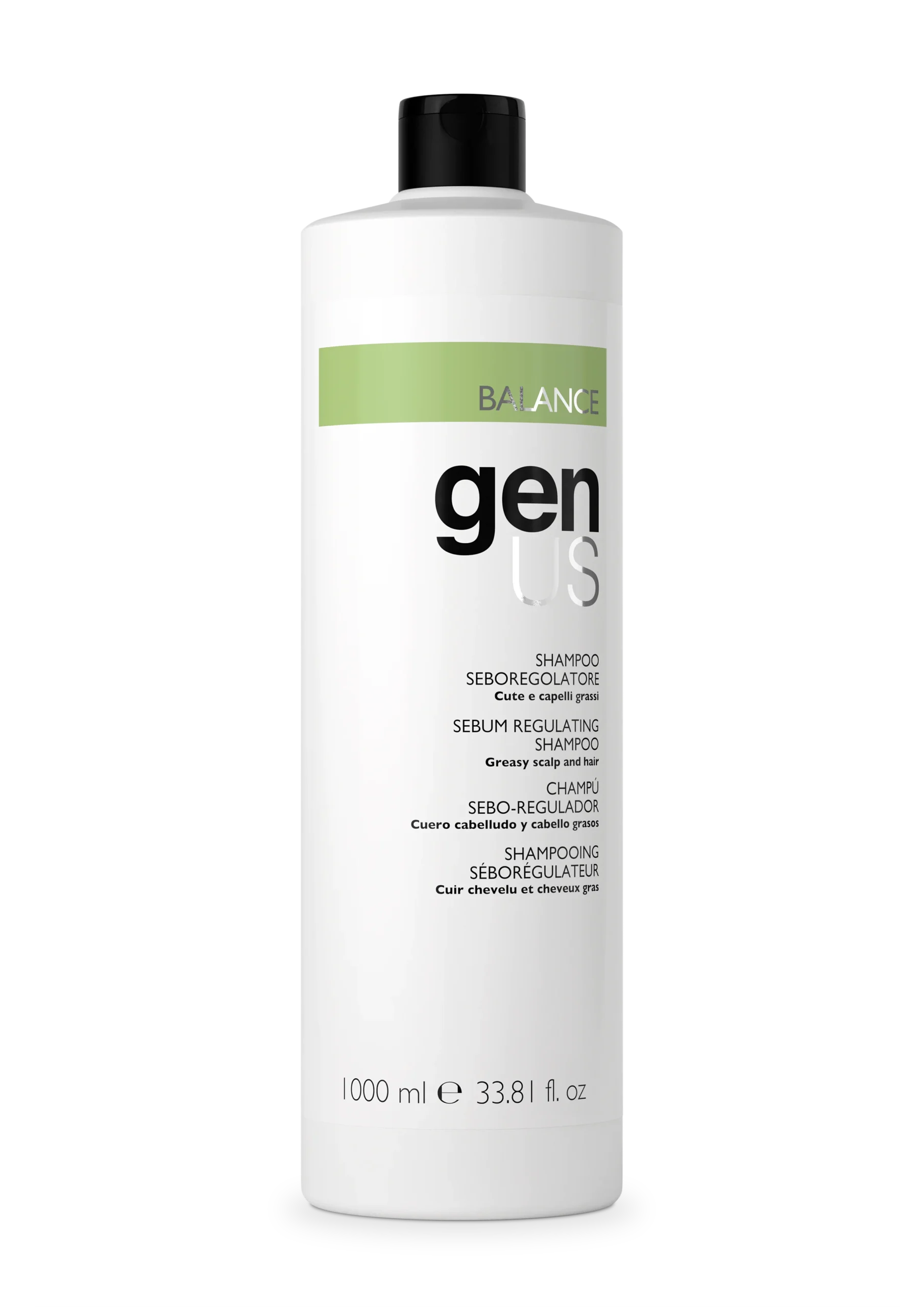 Sampon Genus Balance pentru Par Gras – Echilibrare Sebum, 1000 ml