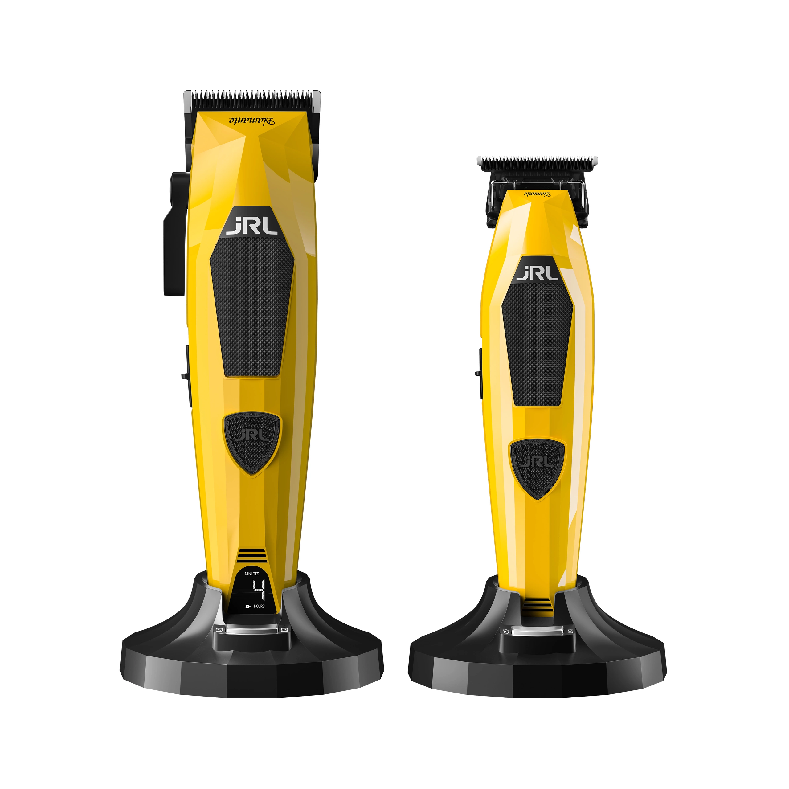JRL Diamante Kit Yellow – set profesional mașină de tuns și contur cu motor brushless 8200 RPM