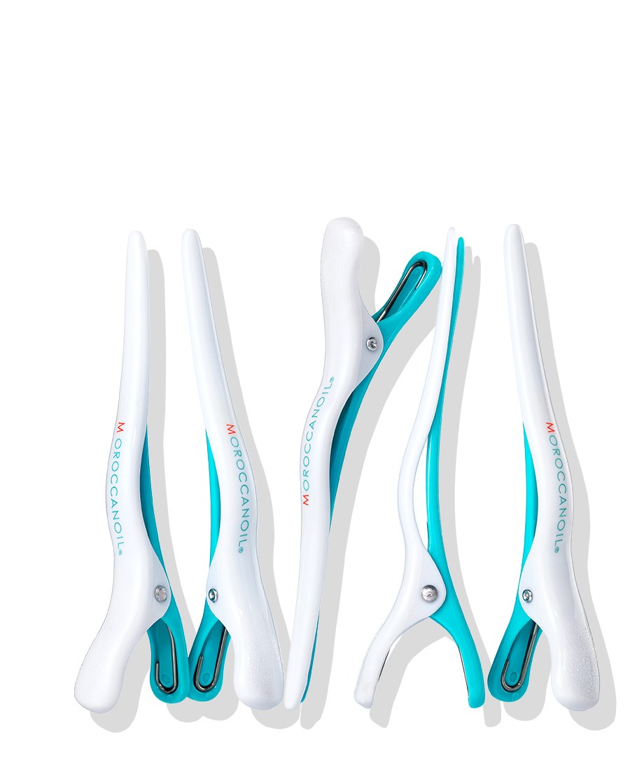 MOROCCANOIL SECTION CLIP WHITE TURQUOISE 6buc