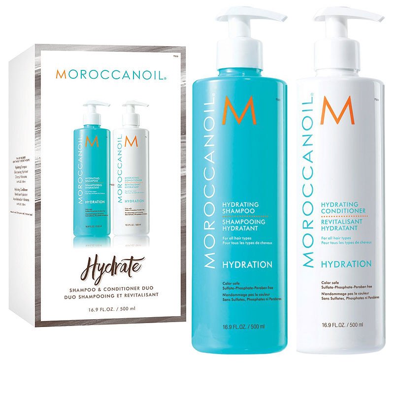Set sampon si balsam pentru hidratare Moroccanoil Duo Hydrating 2x500ml