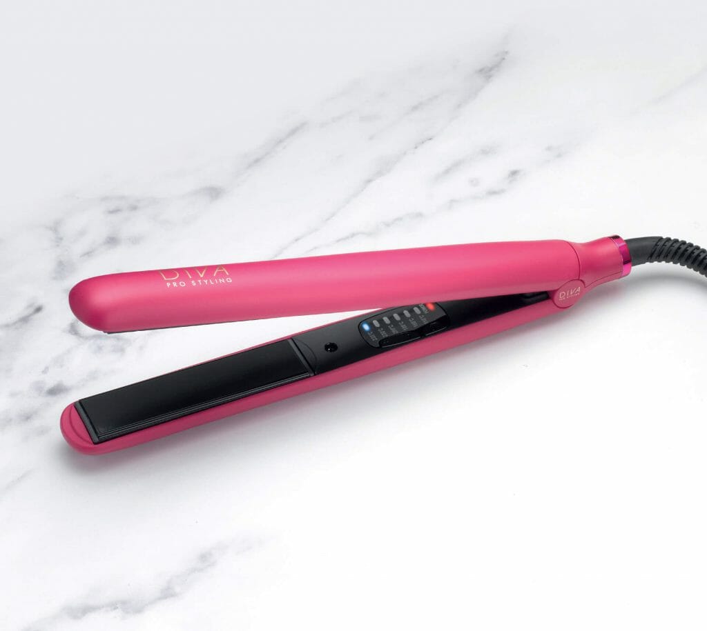Placa de indreptat profesionala Diva Pro Digital Styler - Roz
