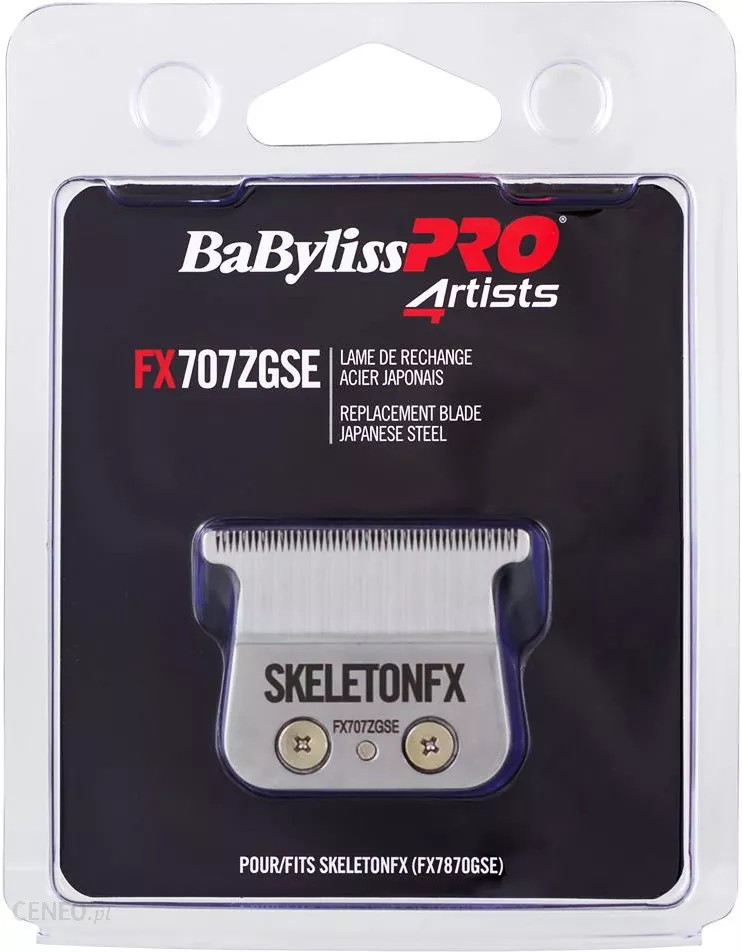 Cuțite originale Babyliss Pro Skeleton FX707GSE – set contur Gunsteel, lamă 40 mm T‑Blade, zero‑gap ajustabil