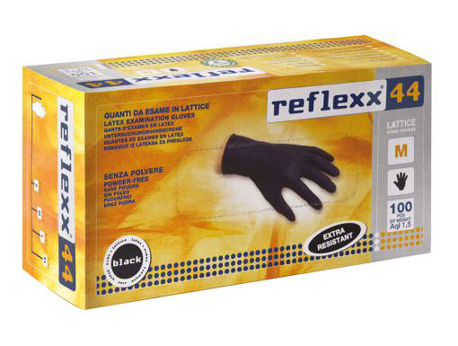 MANUSI PREMIUM NEGRE LATEX FARA PUDRA (100 BUC) MARIMEA M