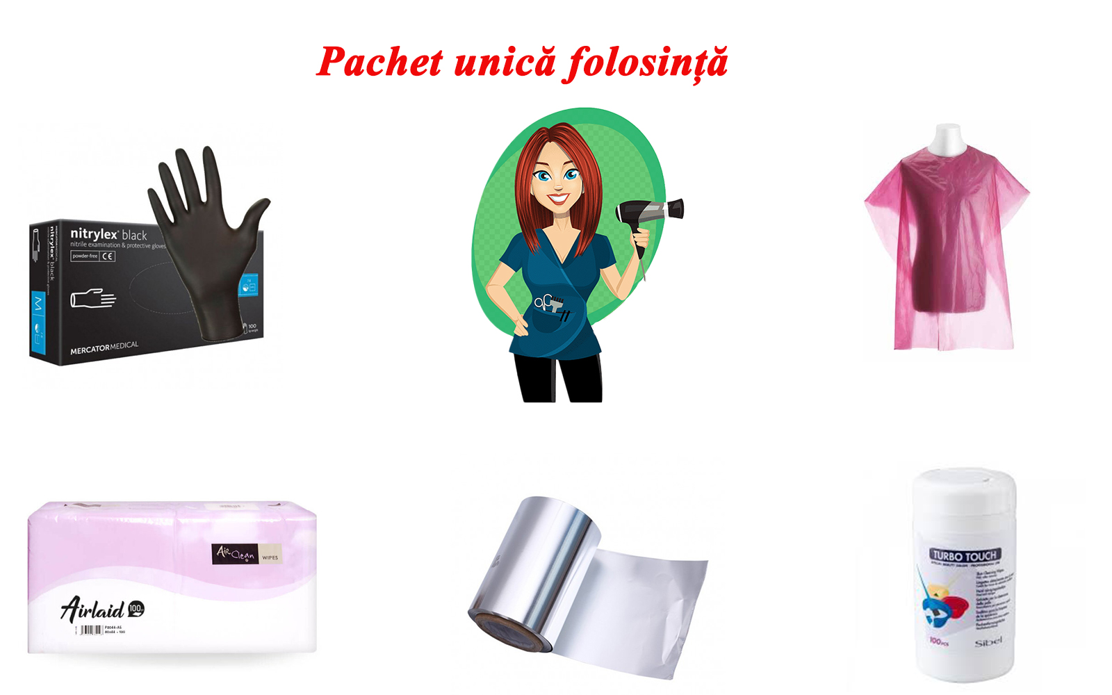 Pachet unica folosinta coafor