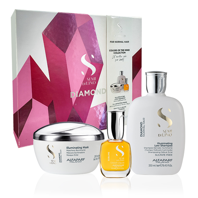 Set hidratare si stralucire par uscat Alfaparf Milano SDL Diamond
