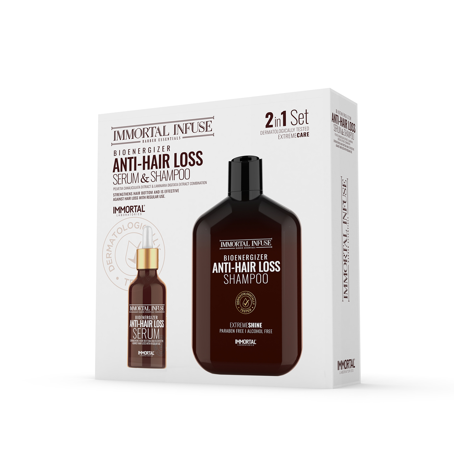 Immortal Infuse Bioenergizer Anti-Hair Loss Set Shampoo & Serum  - set anti-cadere sampon plus ser