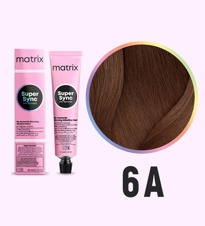 Vopsea de par fara amoniac Matrix Professional Super Sync 90ml 6A
