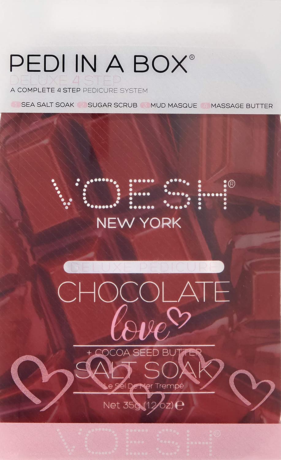 Voesh NYC Pedi in a box Deluxe 4 Step Chocolate - pedichiura SPA in 4 pasi
