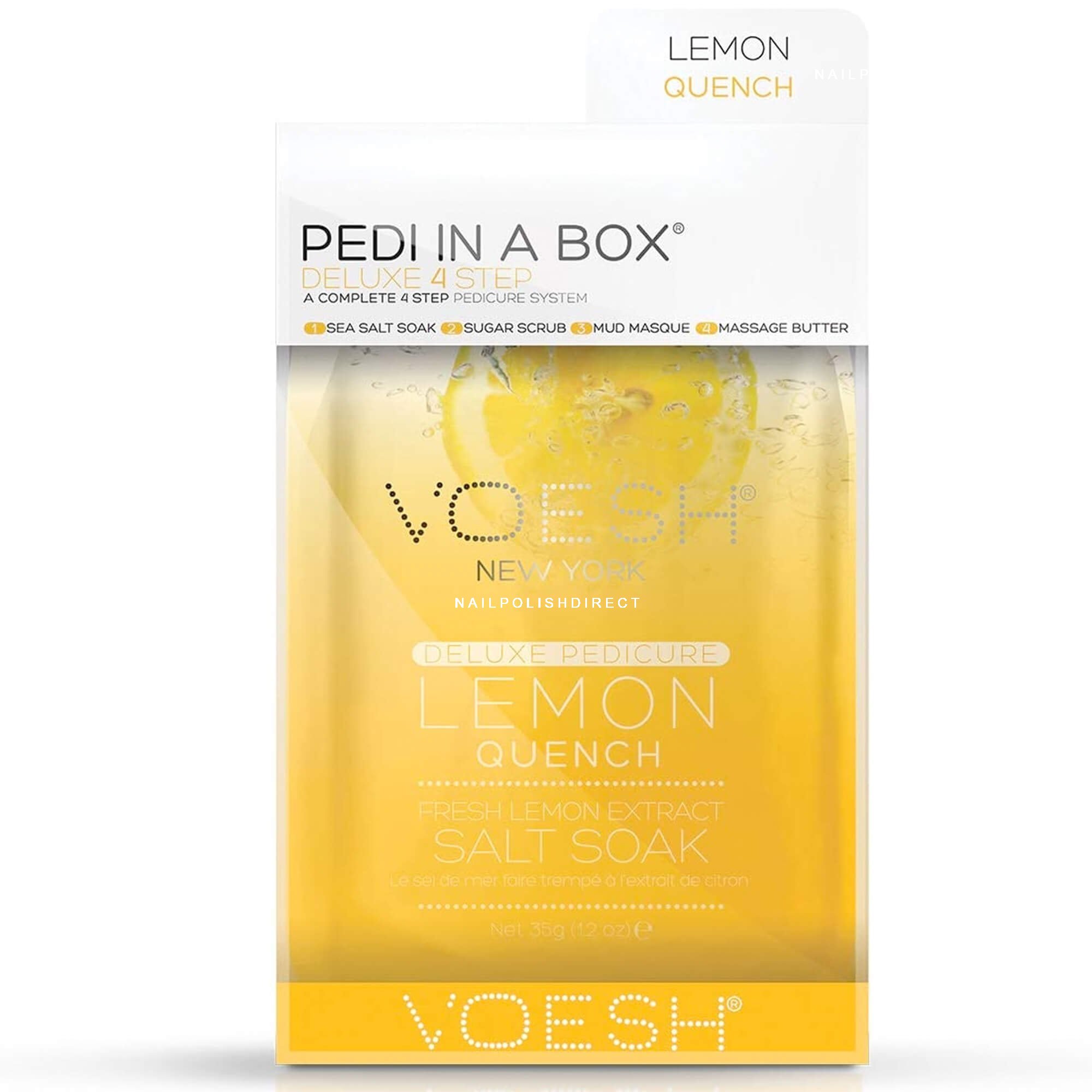 Voesh NYC Pedi in a box Deluxe 4 Step Lemon Quench - pedichiura SPA in 4 pasi