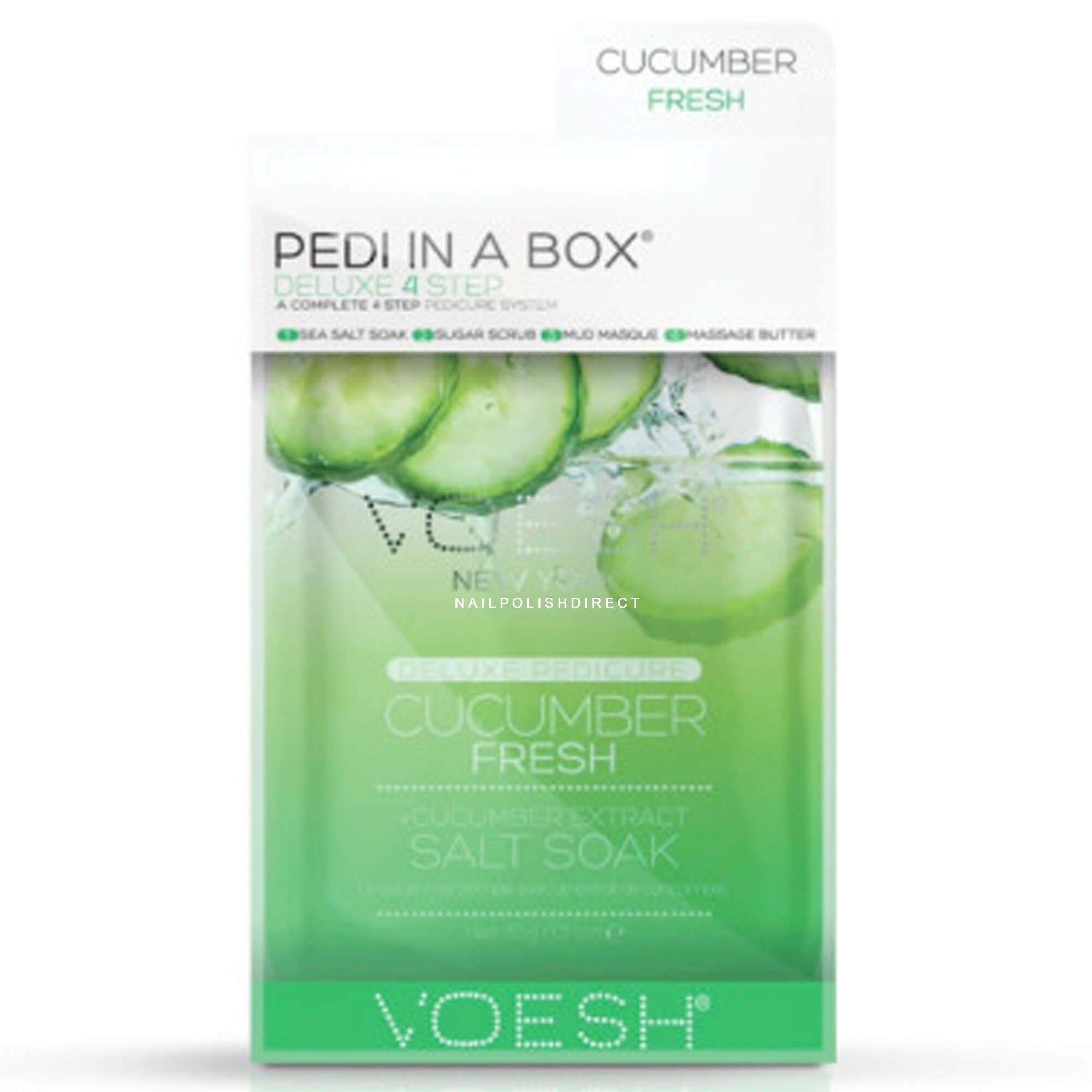 Voesh NYC Pedi in a box Deluxe 4 Step Cucumber Fresh - pedichiura SPA in 4 pasi