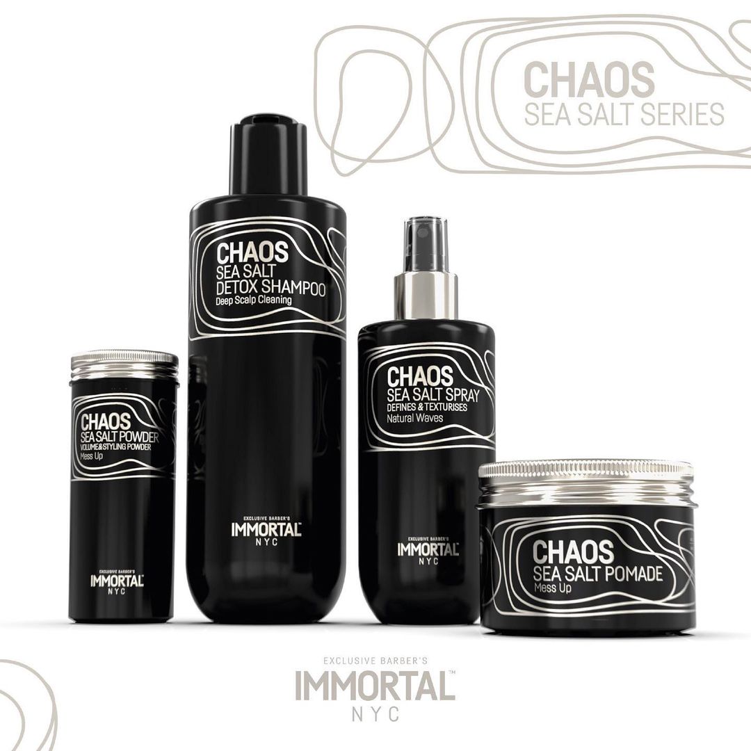 Immortal NYC Chaos Sea Salt Collection - set 4 produse ingrijire masculina cu sare de mare