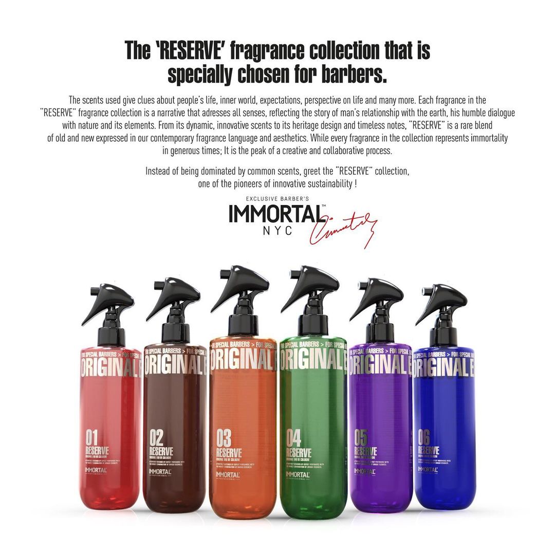 Immortal NYC Original Reserve Collection Eau de Cologne - set 6 arome aftershave 500ml