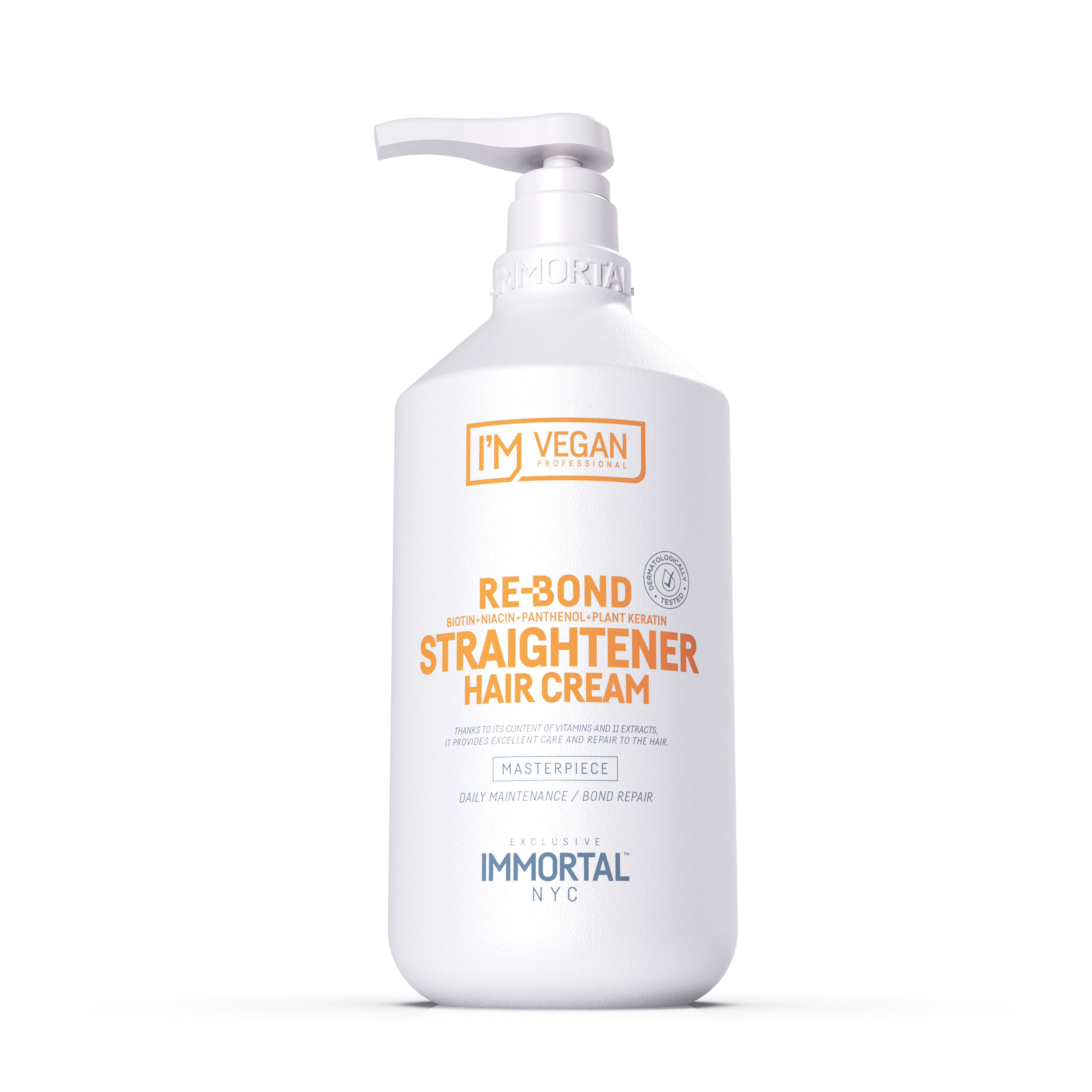 Immortal NYC Vegan Re-bond Hair Straightener Cream - crema pentru intindere 1000ml