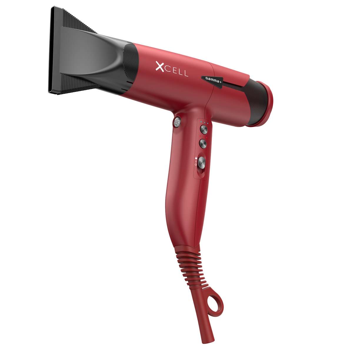 Gamma+ Piu Xcell - uscator de par profesional digital 110000 RPM - 290gr - rosu