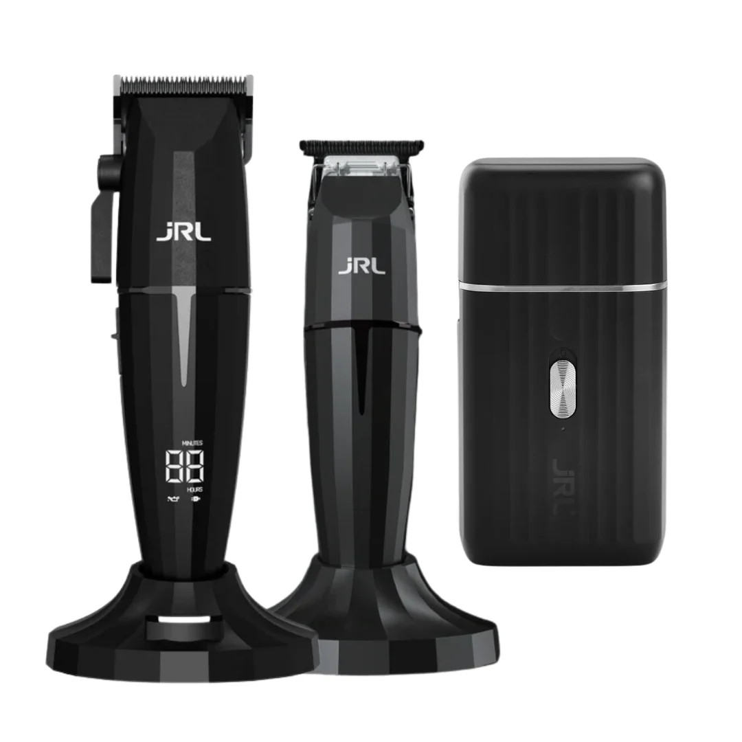 Barber Combo JRL Professional - masina de tuns + masina de contur + shaver ONYX Black