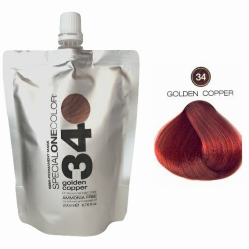 Masca de par nuantatoare fara amoniac Special One Color 34 Golden Copper 200ml