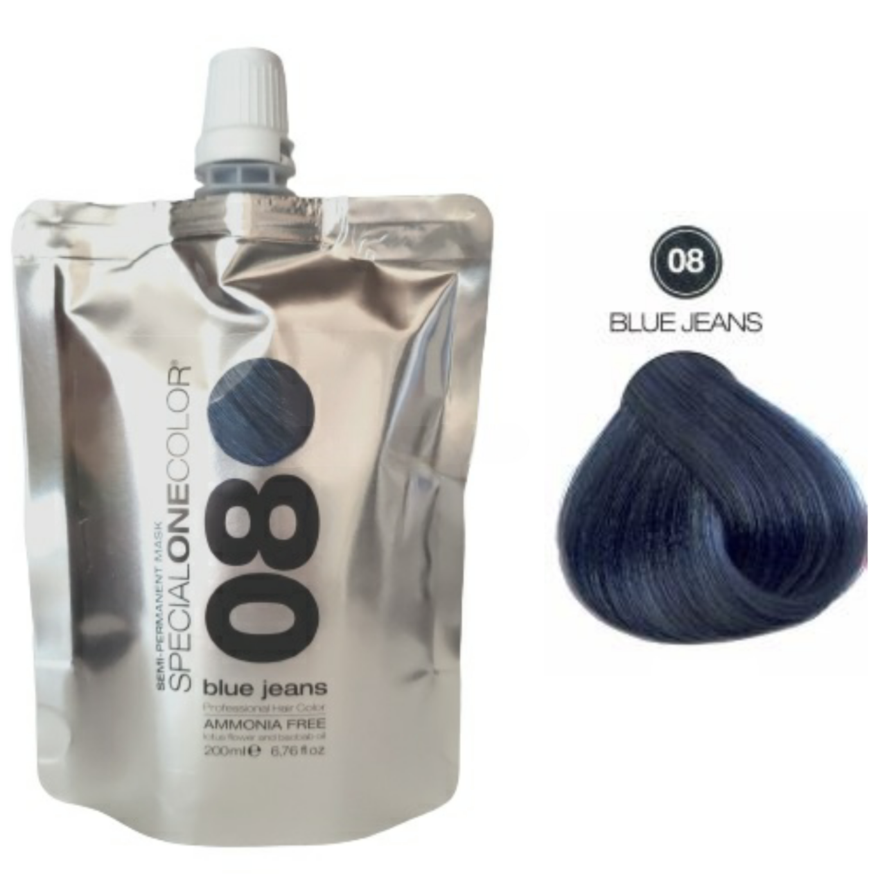 Masca de par nuantatoare fara amoniac Special One Color 08 Blue Jeans 200ml