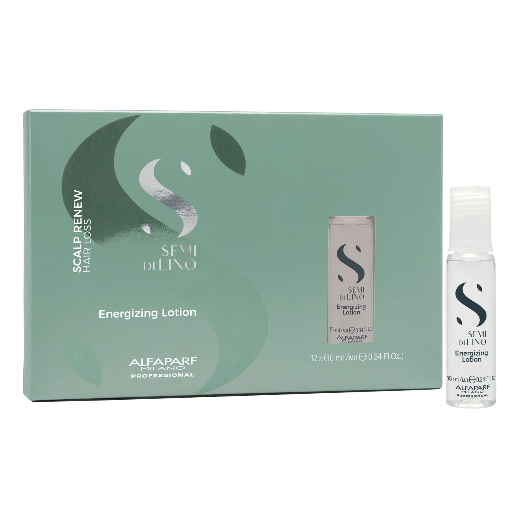 Alfaparf Milano Semi di Lino Scalp Renew Energizing Lotion 12x10ml – Tratament Intensiv Anticadere pentru Par Subtire si Fragil