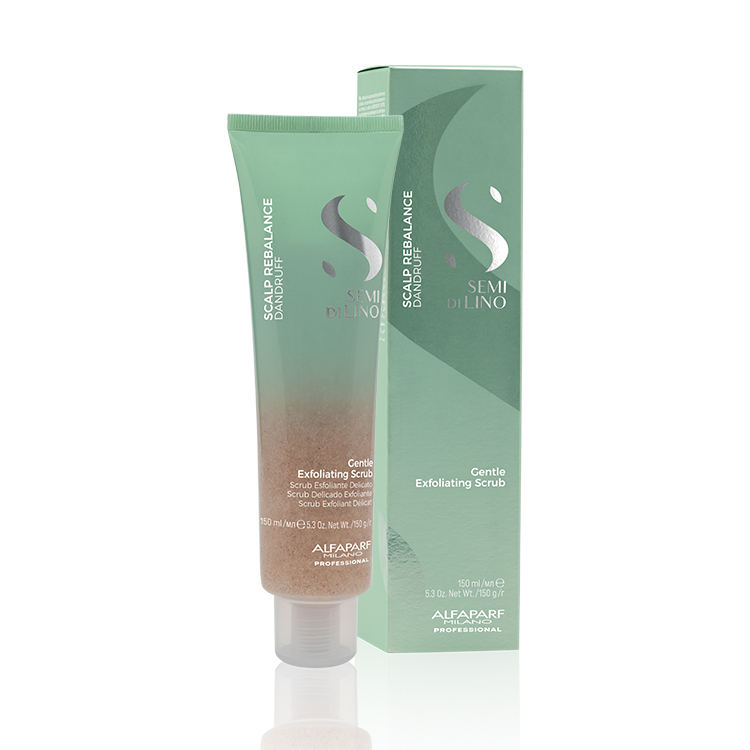 Alfaparf Milano Semi di Lino Scalp Rebalance Gentle Exfoliating Scrub 150ml – Scrub Delicat Exfoliant pentru Scalp cu Matreata