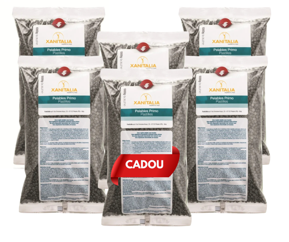 Pachet Promoțional Ceară Epilat Granule Xanitalia Neagră 1000g x 5 + 1 CADOU