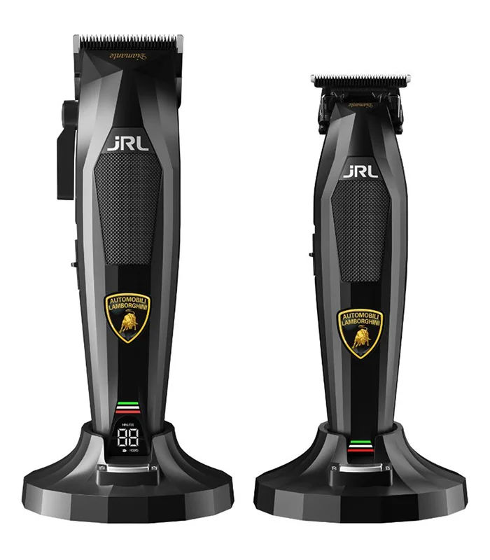 Set profesional JRL x Lamborghini Diamante 2025 Black – Mașină de tuns + Trimmer de contur