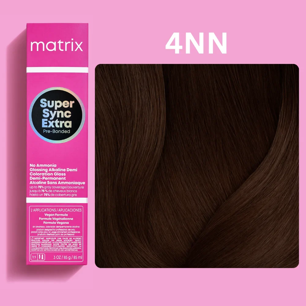 Vopsea de par fara amoniac Matrix Professional Super Sync Extra 4NN 90ml