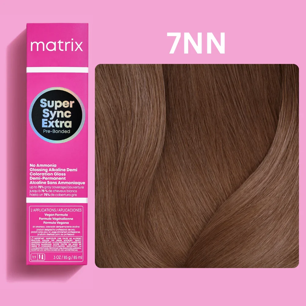 Vopsea de par fara amoniac Matrix Professional Super Sync Extra 7NN 90ml
