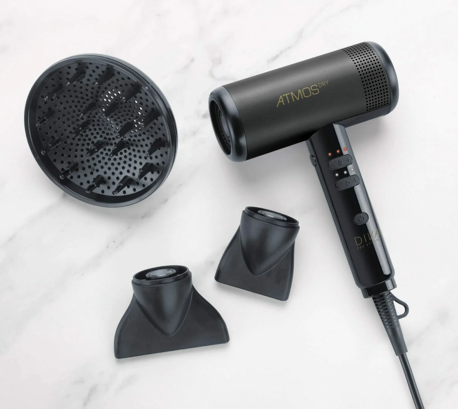 Diva ATMOS DRY – uscător profesional de păr cu motor 100 000 RPM și sistem anti-frizz