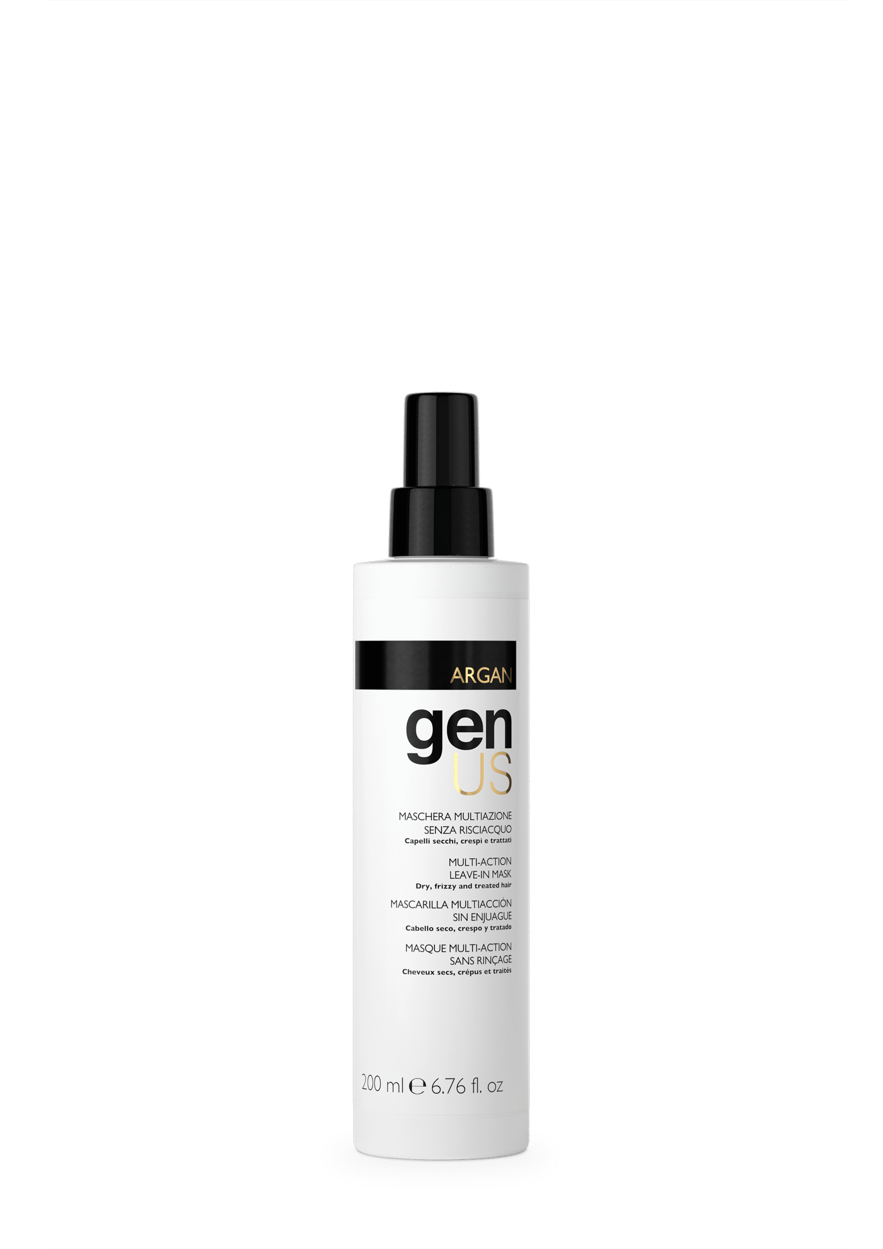Masca leave-in pentru par uscat si rebel – Genus Hair Argan Multi-Action Spray 200ml