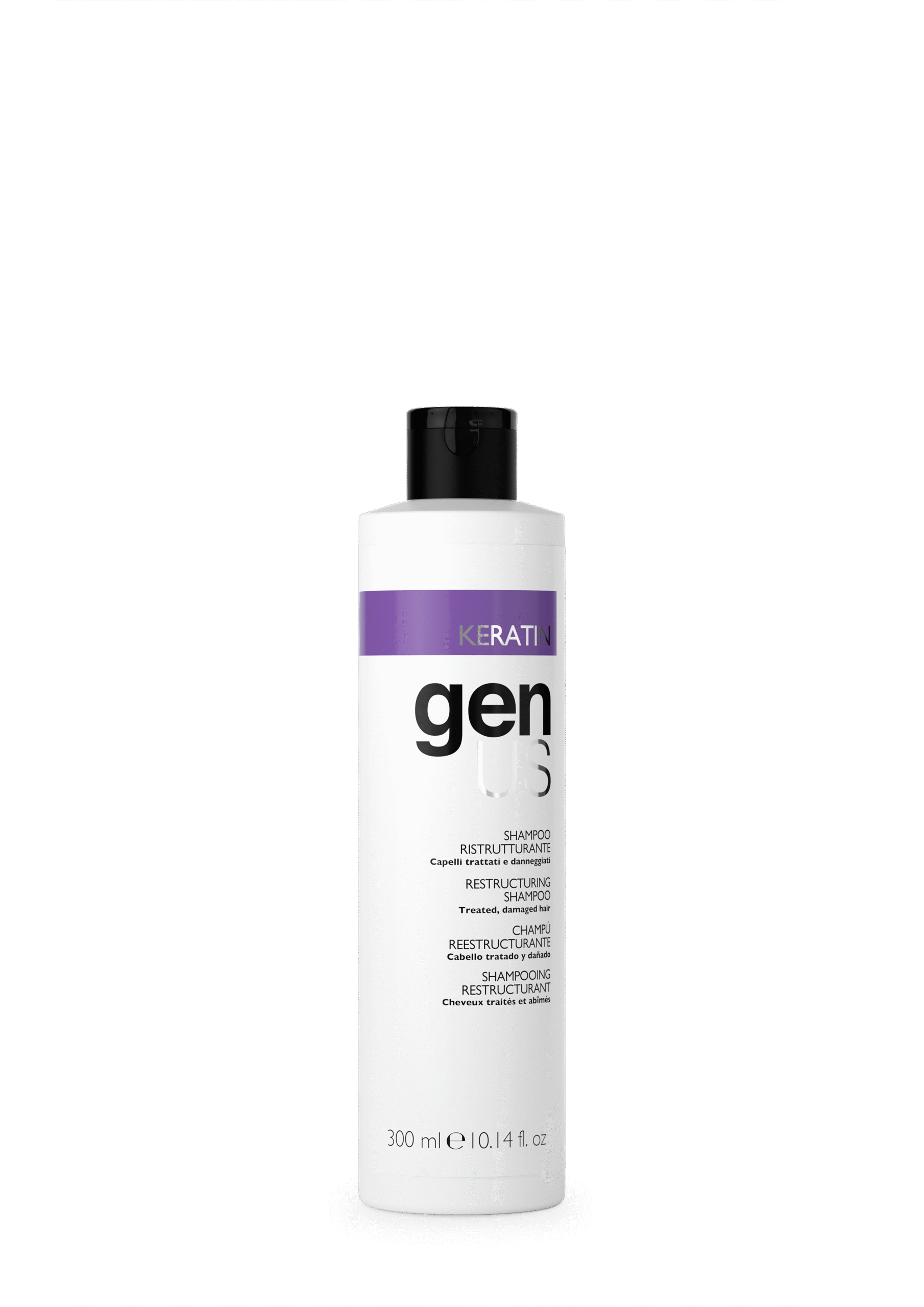 Sampon restructurant pentru par deteriorat – Genus Hair Keratin 300 ml