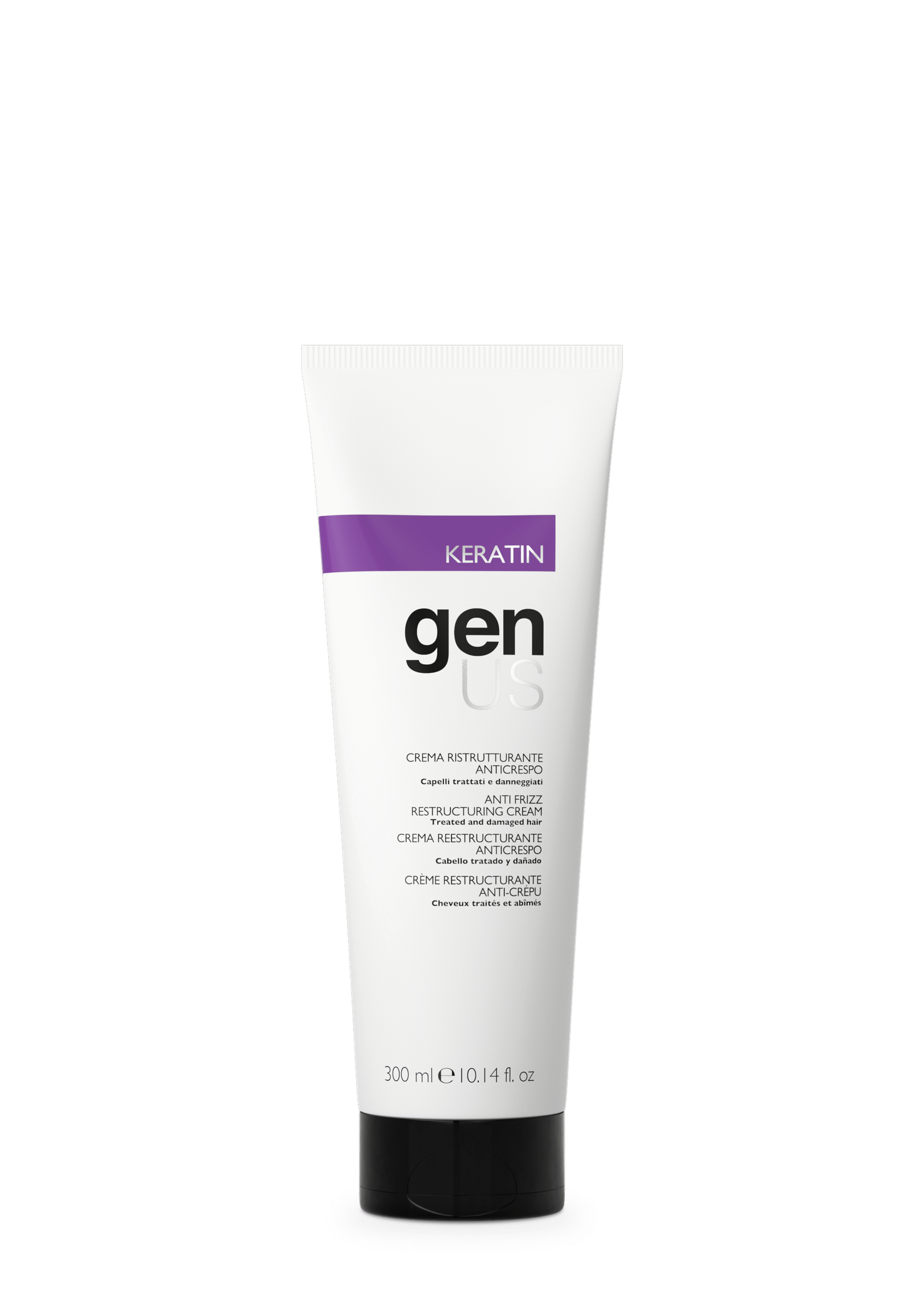 Crema restructuranta anti-frizz pentru par deteriorat – Genus Hair Keratin Anti-Frizz Cream 300ml