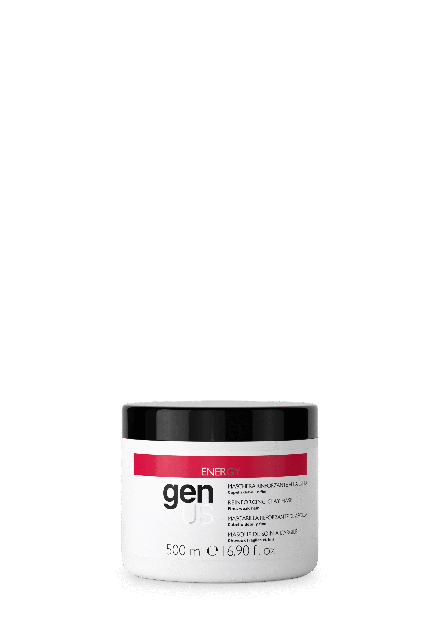 Masca cu argila pentru par fin si slabit – Genus Hair Energy Reinforcing Clay Mask 500 ml