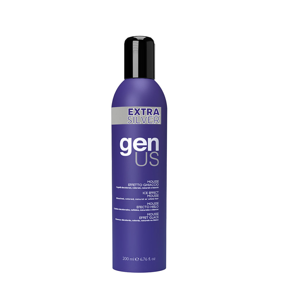 Spuma Genus Extra Silver Ice Effect Restructuring Mousse 200ml – Par Blond si Decolorat