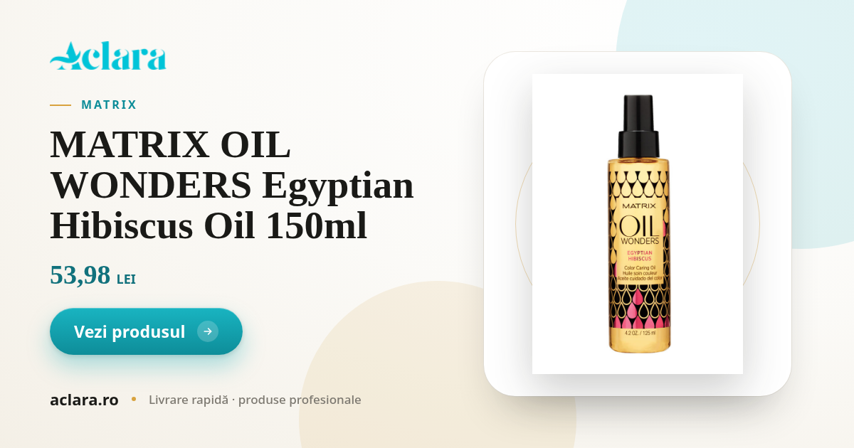 MATRIX OIL WONDERS Egyptian Hibiscus Oil 150ml | Aclara
