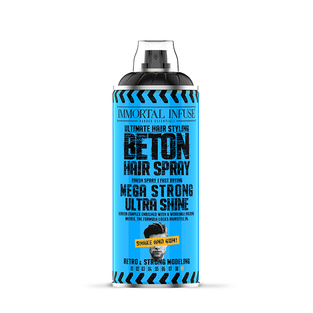Fixativ cu fixare foarte puternica si aspect lucios Immortal Beton Ultra Shine Hair Spray 400ml