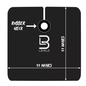 L3VEL3 Black Cape Rubber - pelerina frizerie guler cauciuc neopren neagra