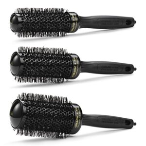 Olivia Garden Ceramic Ion Black Series - set 5 perii profesionale coafor