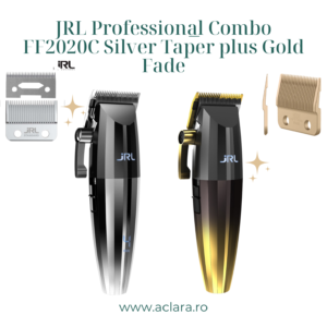 JRL Professional FF2020C Barber Combo - Silver Taper plus Gold Fade  - set masini de tuns profesionale