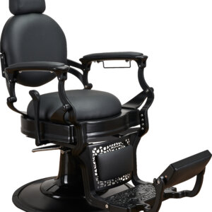 Super Salon Solomon Barber Chair Black- scaun frizerie profesional negru