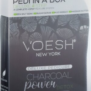Voesh NYC Pedi in a box Deluxe 4 Step Charcoal Power Detox - pedichiura SPA in 4 pasi