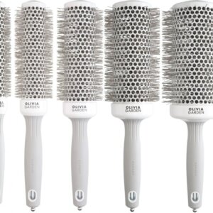 Olivia Garden Kit 5 perii de par Expert Blowout Speed White&Grey