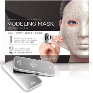 VOESH Silver Glow Modeling Gel Mask - masca faciala argint 2 pasi